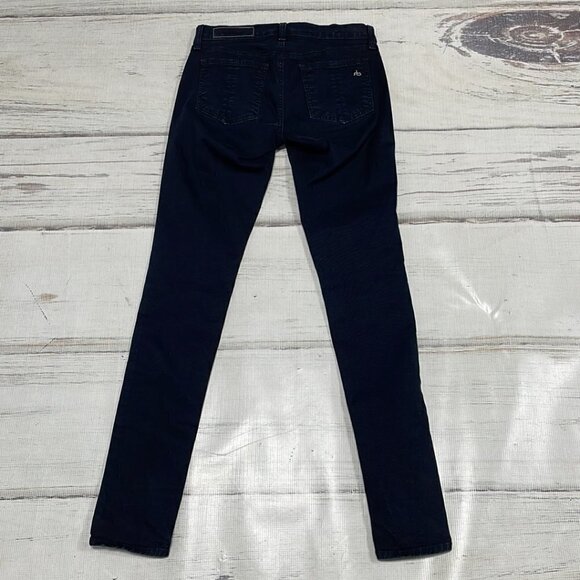 Rag & Bone Jeans Skinny Zipper Denim Wax Black Size 25 - Picture 7 of 11